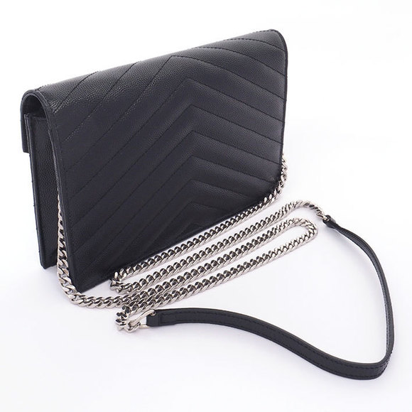 Saint Laurent Yves Shoulder  Wallet Chain YSL Crossbody Logo Bag - Picture 1 of 7